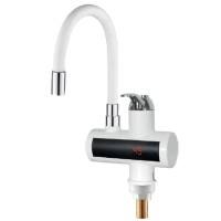 Проточный водонагреватель Zerix ELW21-EF-WHITE 3,3 kW с индикатором температуры, силиконовый излив