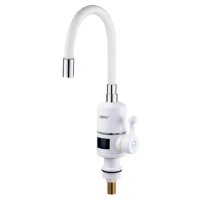 Проточный водонагреватель Zerix ELW06-EF-WHITE 3,3 kW с индикатором температуры, силиконовый излив,