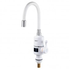 Проточный водонагреватель Zerix ELW06-EF-WHITE 3,3 kW с индикатором температуры, силиконовый излив,