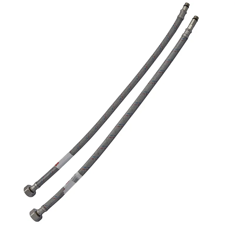 Гнучкі шланги для змішувача гайка 1/2'' - Штуцер M10 (80 см) 2 шт (силик. оболонка) Zerix (ZX3031)