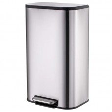 Відро для сміття з плавним закриттям прямокутне Mixxus Cubic-TC0112 SS Color 12л колір нержавійка (