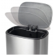 Відро для сміття з плавним закриттям прямокутне Mixxus Cubic-TC0112 SS Color 12л колір нержавійка (