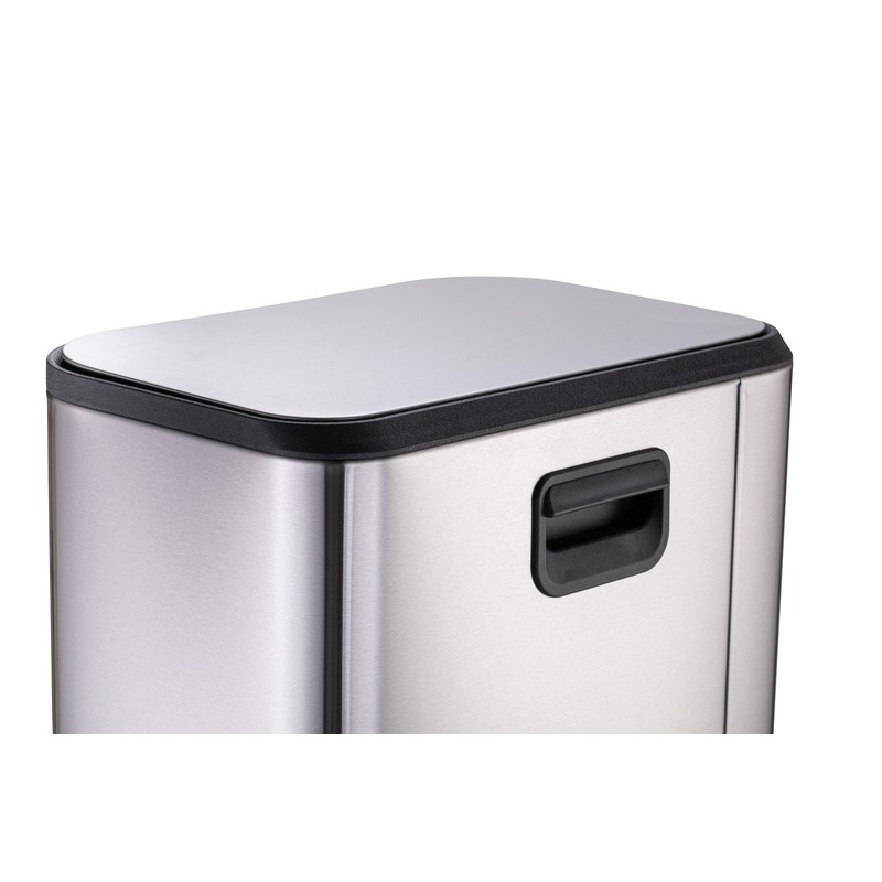 Відро для сміття з плавним закриттям прямокутне Mixxus Cubic-TC0105 SS Color 5л колір наржавійка (M