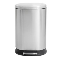 Мусорное ведро с плавным закрытием овальное Mixxus Premium Strong-TC0120 SS Color 20л цвет нержавей