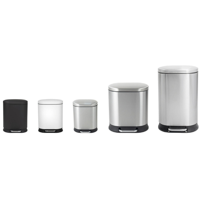 Відро для сміття з плавним закриттям овальне Mixxus Premium Strong-TC0120 SS Color 20л колір наржав