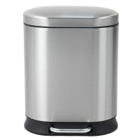 Відро для сміття з плавним закриттям овальне Mixxus Premium Strong-TC0105 SS Color 5л колір наржаві
