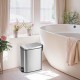 Відро для сміття з плавним закриттям прямокутне Mixxus Diverse-TC0312 SS Color 12л колір наржавійка