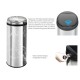 Відро для сміття сенсорне кругле Mixxus Premium Ellipse-TC0109 Chrome-Black 9л (хром-чорне) (MI7083