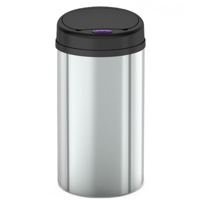 Відро для сміття сенсорне кругле Mixxus Premium Ellipse-TC0109 Chrome-Black 9л (хром-чорне) (MI7083