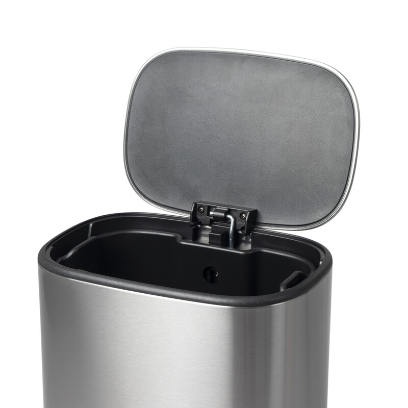 Відро для сміття з плавним закриттям овальне Mixxus Premium Diverse-TC0112 SS Color 12л колір наржа