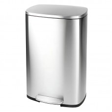 Відро для сміття з плавним закриттям прямокутне Mixxus Bevel-TC0112 SS Color 12л колір наржавійка (