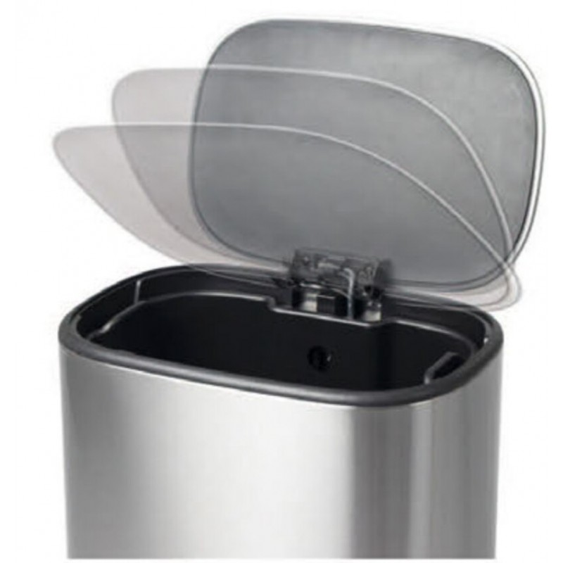 Відро для сміття з плавним закриттям овальне Mixxus Premium Diverse-TC0105 SS Color 5л колір наржав