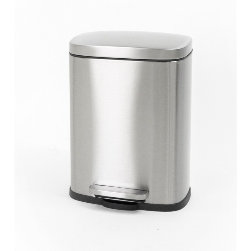 Відро для сміття з плавним закриттям прямокутне Mixxus Bevel-TC0105 SS Color 5л колір наржавійка (M