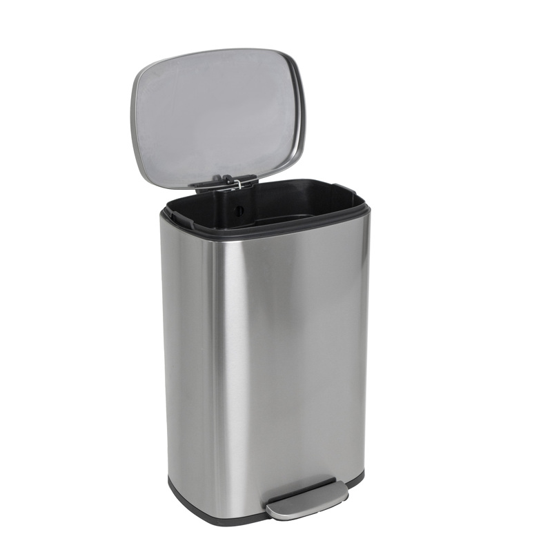 Відро для сміття з плавним закриттям прямокутне Mixxus Bevel-TC0105 SS Color 5л колір наржавійка (M