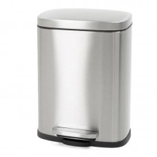 Відро для сміття з плавним закриттям прямокутне Mixxus Bevel-TC0105 SS Color 5л колір наржавійка (M