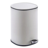 Відро для сміття з плавним закриттям овальне Zerix Prime-TC0105 White 5л колір білий (ZX5901)