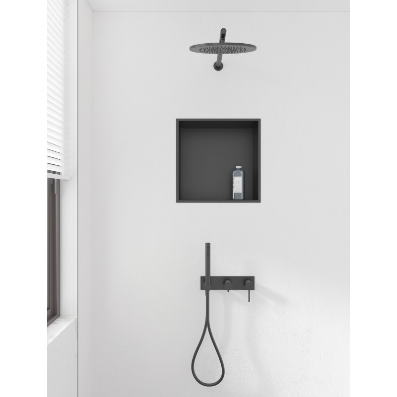 Полиця для ванної кімнати Mixxus Premium Niche-0101 Black (MI6678)