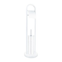 Ершик напольный с бумагодержателем Zerix Kit ME04 White (ZX4643)