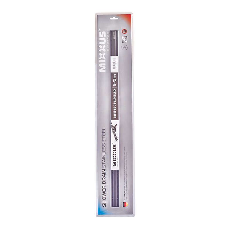 Душовий трап з нерж. сталі SUS304 Mixxus Drain-05-70-Slim Black (30x700 мм) (Чорний) (MI6170)