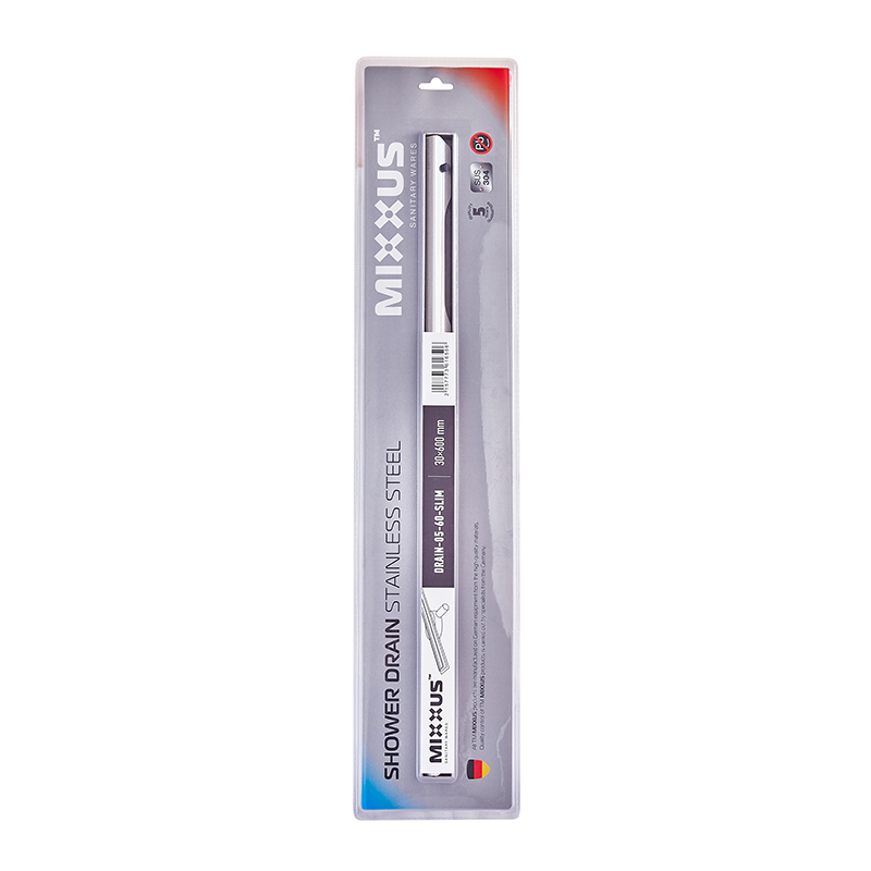 Душовий трап із нержавіючої сталі SUS304 Mixxus Drain-05-60-Slim (30x600 мм) (MI6165)