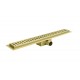 Душовий трап з нержавіючої сталі SUS304 Koer FD35-70x500-Brushed Gold (AC0716)