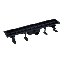 Душевой трап Mixxus DRAIN-06-60 BLACK с пластиковой основой и накладкой из нерж.стали SUS304 70x600