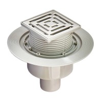 Душевой трап из нержавеющей стали SUS304 Koer FD14-100x100-180 (прямой отвод) (AC0662)