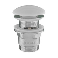 Донний клапан для умивальника з переливом Koer PW-03-11 1 1/4'' (кнопка) (KR3397)