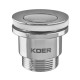 Донний клапан для умивальника Koer PW-02-01 1 1/4'' (кнопка) (Колір хром) (KR3399)
