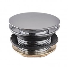 Донний клапан для ванної Koer PW-05-01 1 1/2'' (кнопка) (Колір хром) (KR3406)