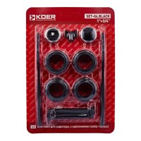 Комплект для радиатора Koer SET-04.Black 3/4