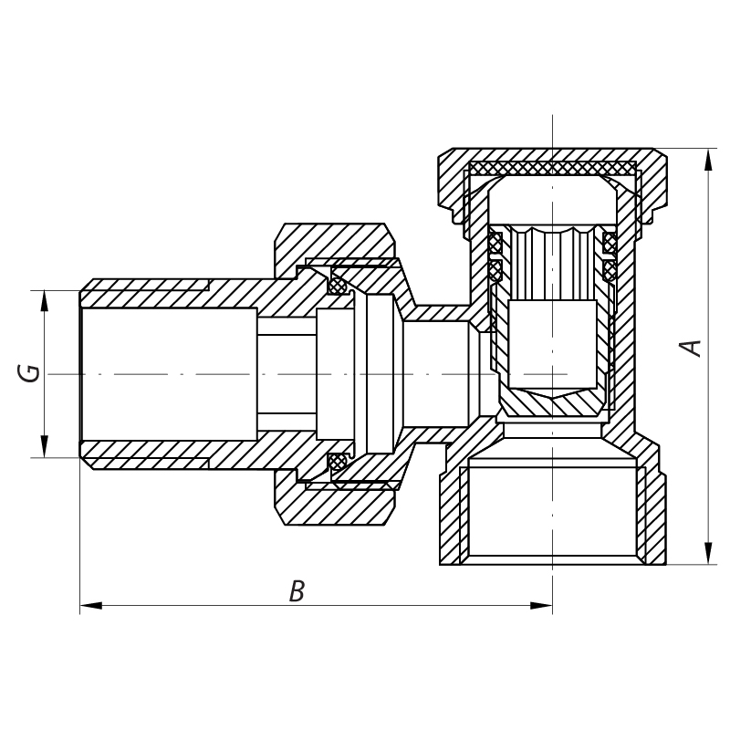 Вентиль кутовий 3/4x3/4 Koer KR.902 (KR0139).