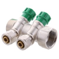 Колектор вентильний з фитингом Koer KR.1124-2 1