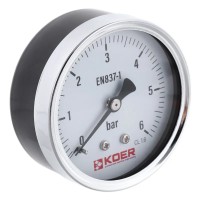 Манометр осевой KOER KM.611A D 63мм (0-6 bar) 1/4''-1/2''' (KR2901)