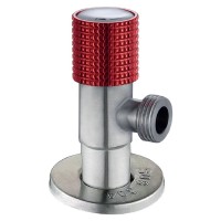 Кран для підключення сантехприладів Mixxus VAL-09-1/2x1/2 з нерж. сталі SUS304 (червоний) (MI6217)