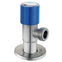Кран для підключення сантехприладів Mixxus VAL-08-1/2x1/2 з нерж. сталі SUS304 (синій) (MI6216)