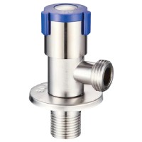 Кран для подключения сантехприборов Zerix VAL-06-1/2x1/2 из нерж.стали SUS304 (синий) (ZX5099)