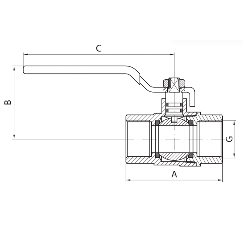 Кран кульовий Koer KG.204 - 3/4