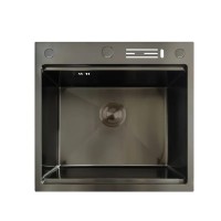 Мийка Mixxus MH5050-SK Nano-Black з н.ст.зі сходинкою для сушарки, з підст.під ножі(графіт) (MX1940