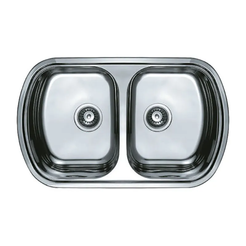 Мийка кухонна Haiba 80x49 Double (decor) (HB0572)