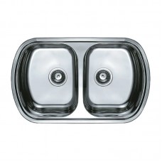 Мийка кухонна Haiba 80x49 Double (polish) (HB0573)