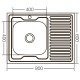 Кухонна мийка накладна Zerix Z8060L-04-160E (Satin) (ZX1618)