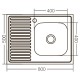 Кухонна мийка накладна Zerix Z8050R-04-160E (Satin) (ZX1615)