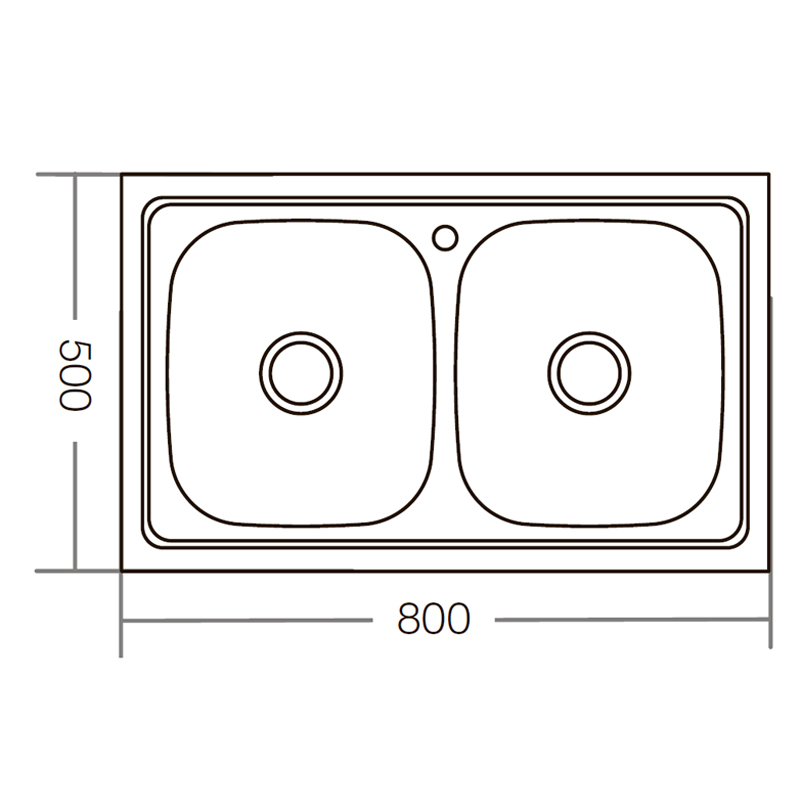 Мийка кухонна ZERIX Z8050D-08-180E (satin) (ZM0569)