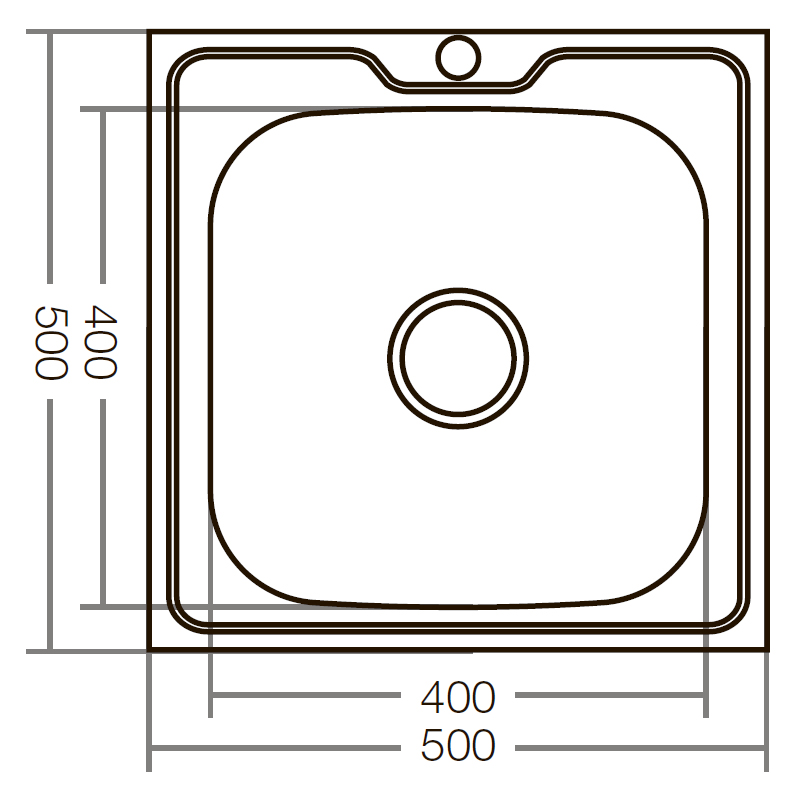 Кухонна мийка накладна Zerix Z5050-06-160E (Satin) (ZX1609)