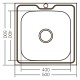Кухонна мийка накладна Zerix Z5050-06-160E (Satin) (ZX1609)