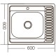 Мийка кухонна Zerix Z6060L-04-160E (Satin) (ZM0567)