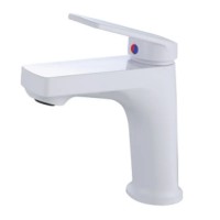 Змішувач для умивальника Plamix Lucas-001 SET White з підведенням (PM0706)