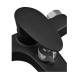Змішувач для ванни Plamix CEZAR-009 EURO SET Matte black, зі шлангом, лійкою та кронштейном (PM0693
