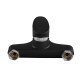 Змішувач для ванни Plamix CEZAR-009 EURO SET Matte black, зі шлангом, лійкою та кронштейном (PM0693